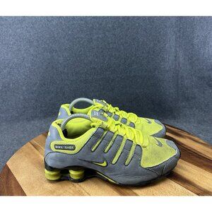 Nike Shox Youth Sz 4.5Y Womens 6 Sneakers Gray Neon Green 317929-028